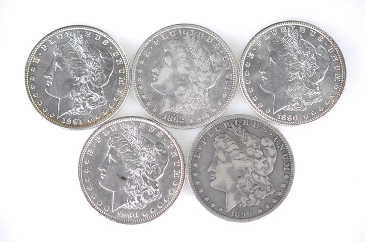 1890-1892 Morgan Silver Dollars