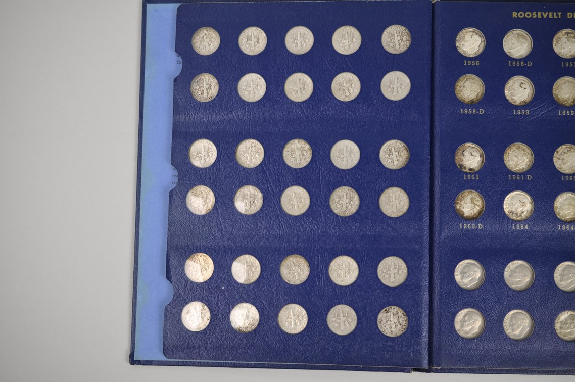 1946-1972 Book of Roosevelt Dimes, photo 6 of 11