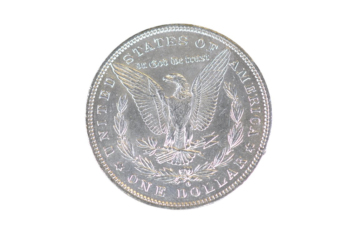 1880 Silver Morgan Dollar New Orleans, photo 2 of 2