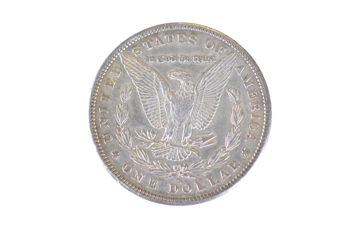1888 Silver Morgan Dollar San Francisco, photo 2 of 2
