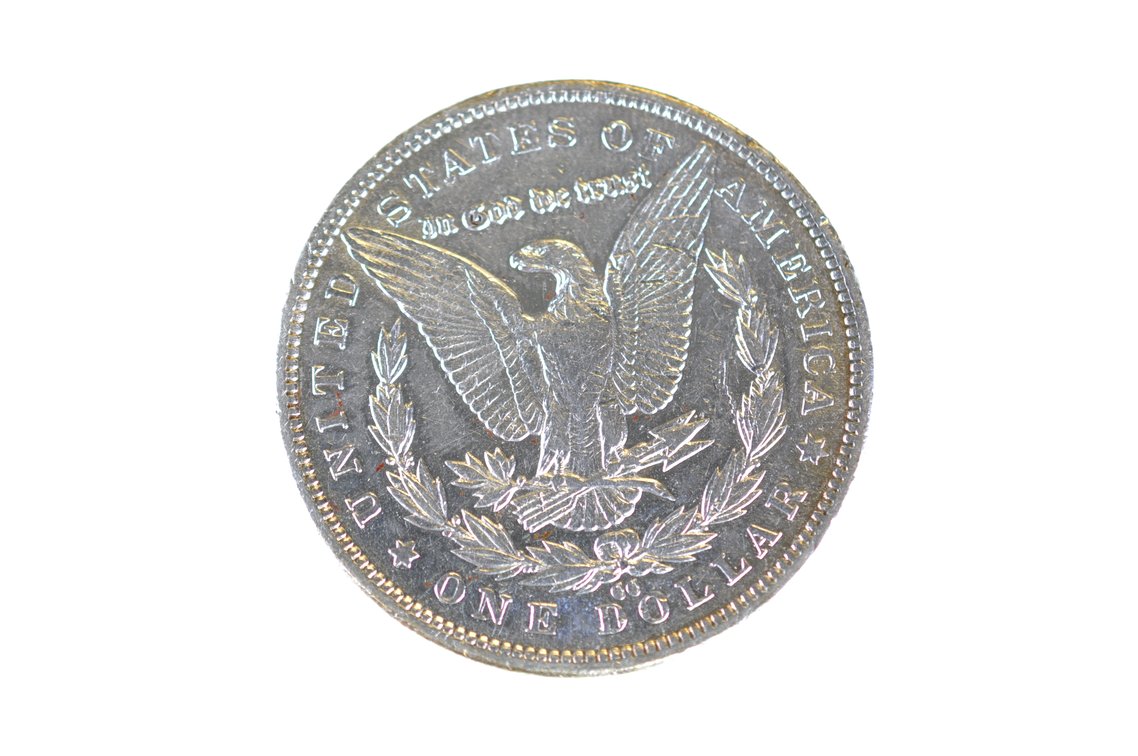 1892 Silver Morgan Dollar Carson City, photo 2 of 2