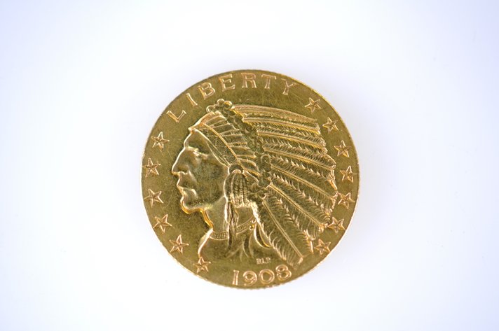 1905 Indian Head Five Dollar Gold Coin