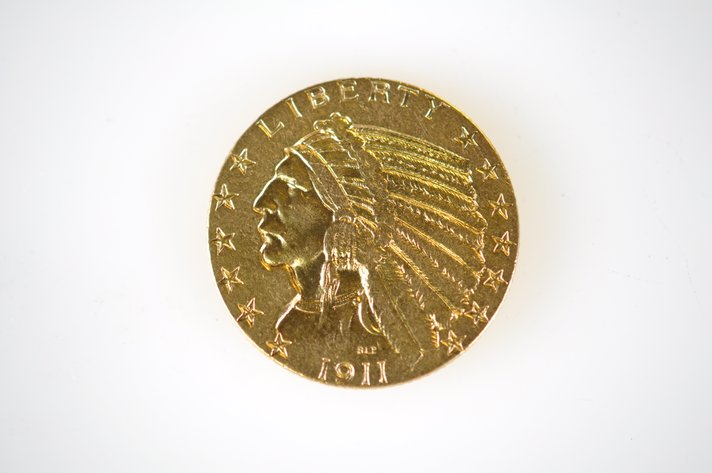 1911 Indian Head Five Dollar Gold Coin
