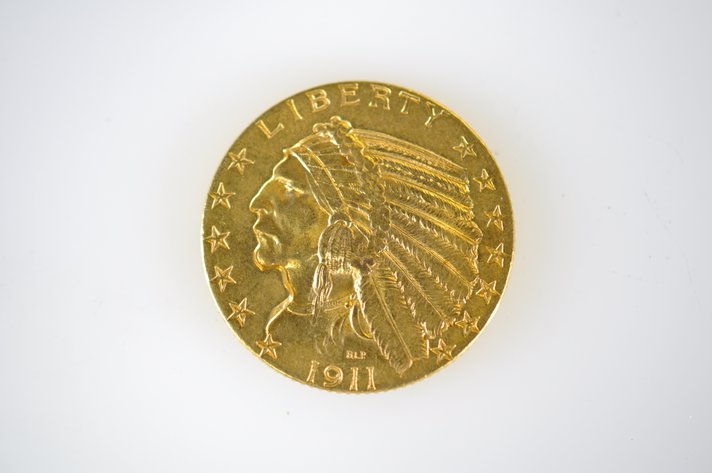 1911 Indian Head Five Dollar Gold Coin