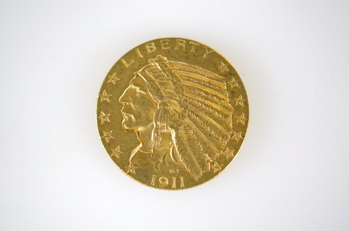 1911 Indian Head Five Dollar Gold Coin, photo 2 of 4