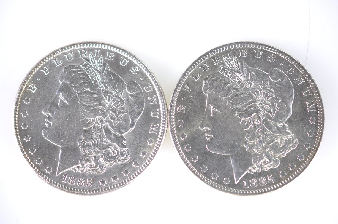 1885-1886 Morgan SIlver Dollars, photo 2 of 7