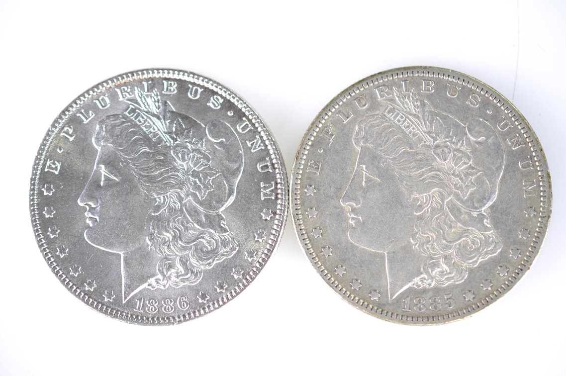 1885-1886 Morgan SIlver Dollars, photo 4 of 7