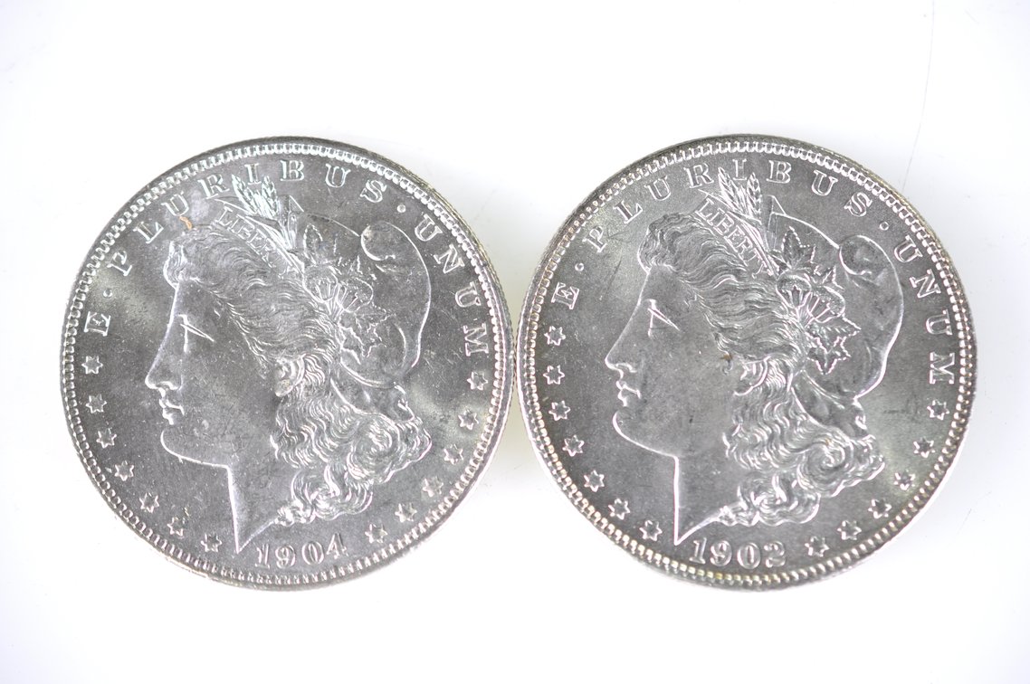1901, 1902, and 1904 Morgan Silver Dollars, photo 6 of 9