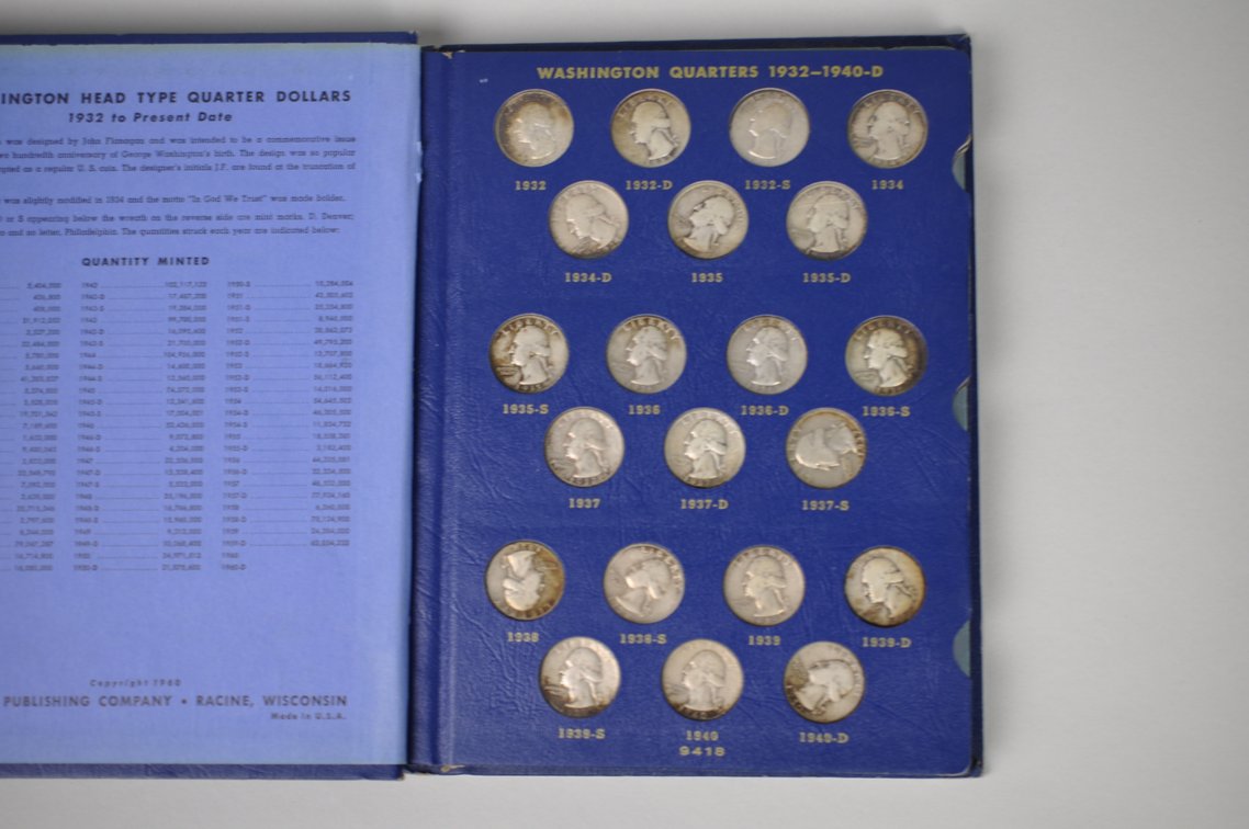 1932-1965 Book of Washington Quarters, photo 2 of 12