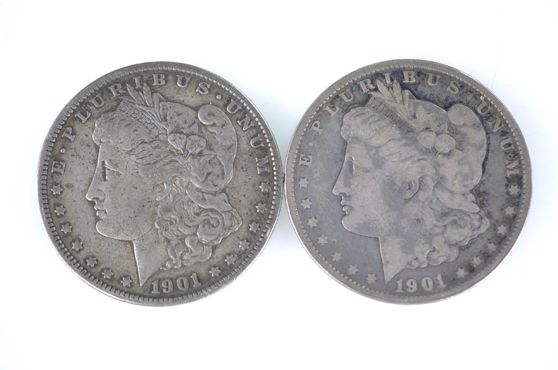 1901, 1902, and 1904 Morgan Silver Dollars, photo 2 of 9