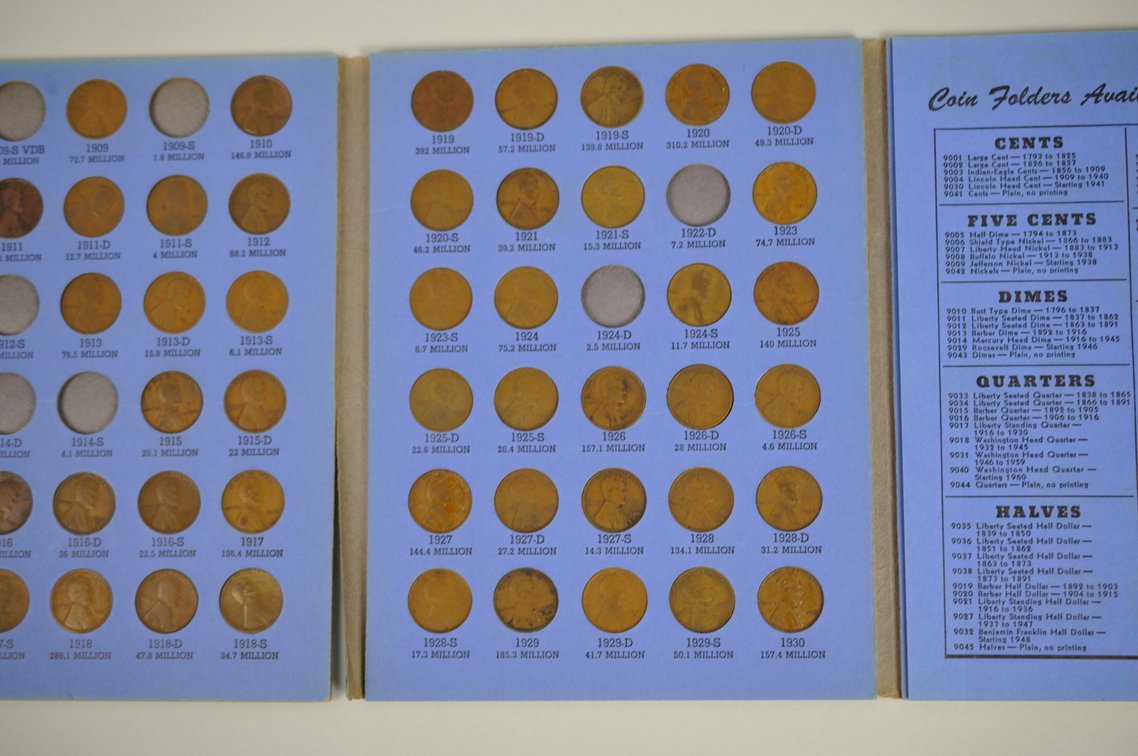 1909-1974 Wheat and 1941-1974 Lincoln Books of Pennies, photo 15 of 20