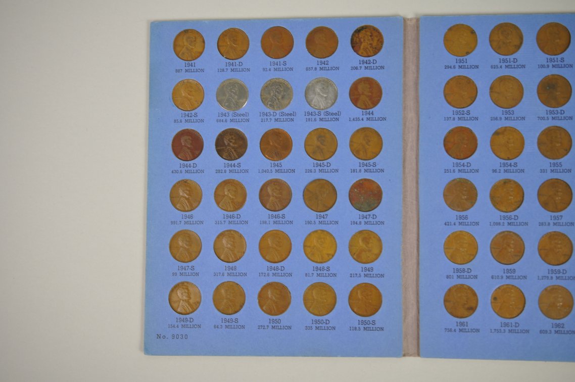 1909-1974 Wheat and 1941-1974 Lincoln Books of Pennies, photo 19 of 20