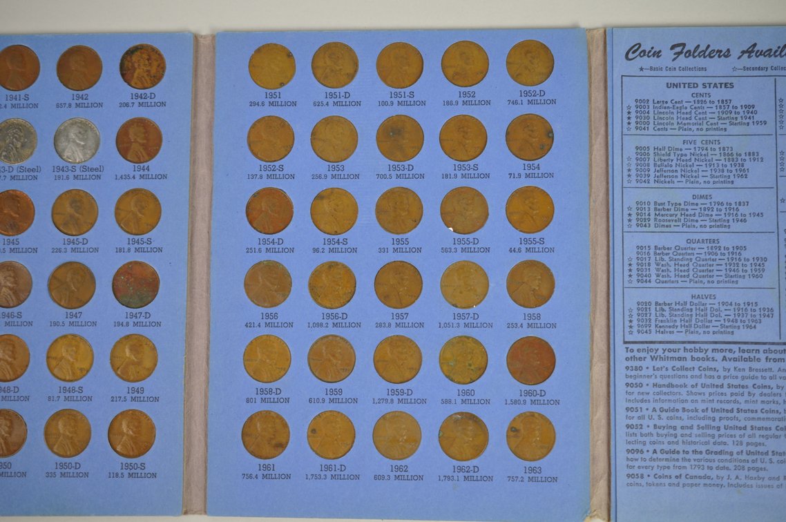 1909-1974 Wheat and 1941-1974 Lincoln Books of Pennies, photo 20 of 20