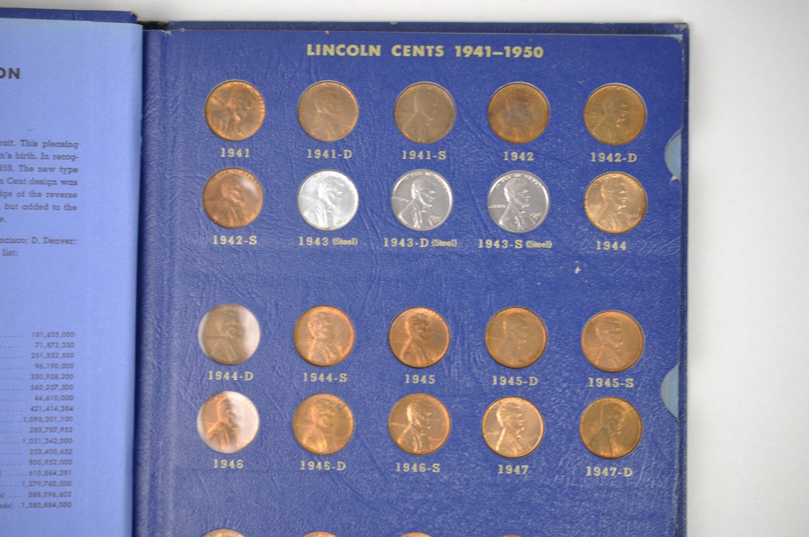 1909-1974 Wheat and 1941-1974 Lincoln Books of Pennies, photo 4 of 20