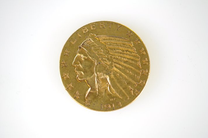 1913 Indian Head Five Dollar Gold Coin