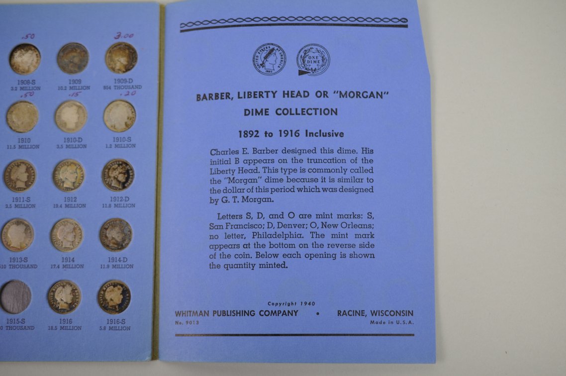 1892-1916 Book of Liberty Head Morgan Dimes, photo 14 of 15