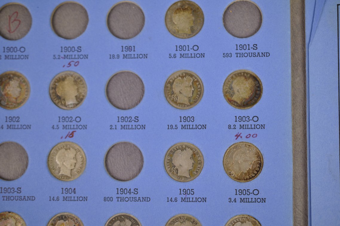 1892-1916 Book of Liberty Head Morgan Dimes, photo 6 of 15