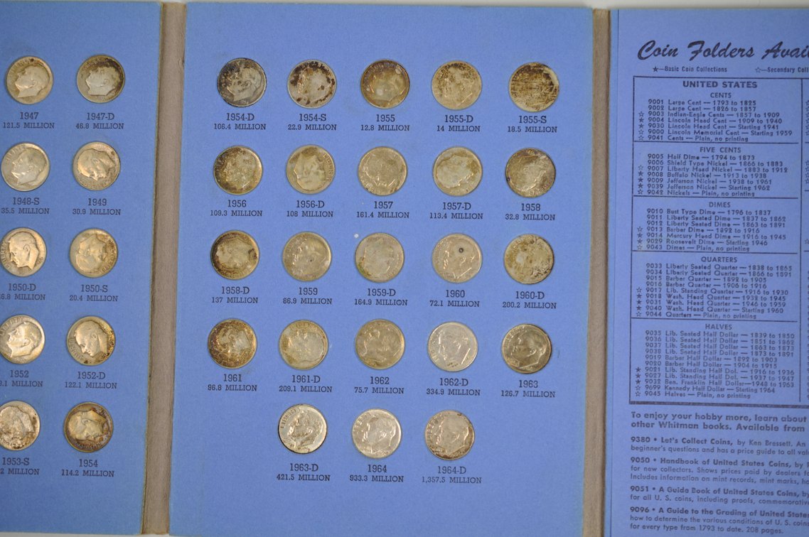 1946-1964 Book of Rossevelt Dimes, photo 5 of 9