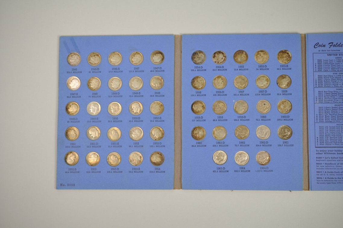 1946-1964 Book of Rossevelt Dimes, photo 2 of 9