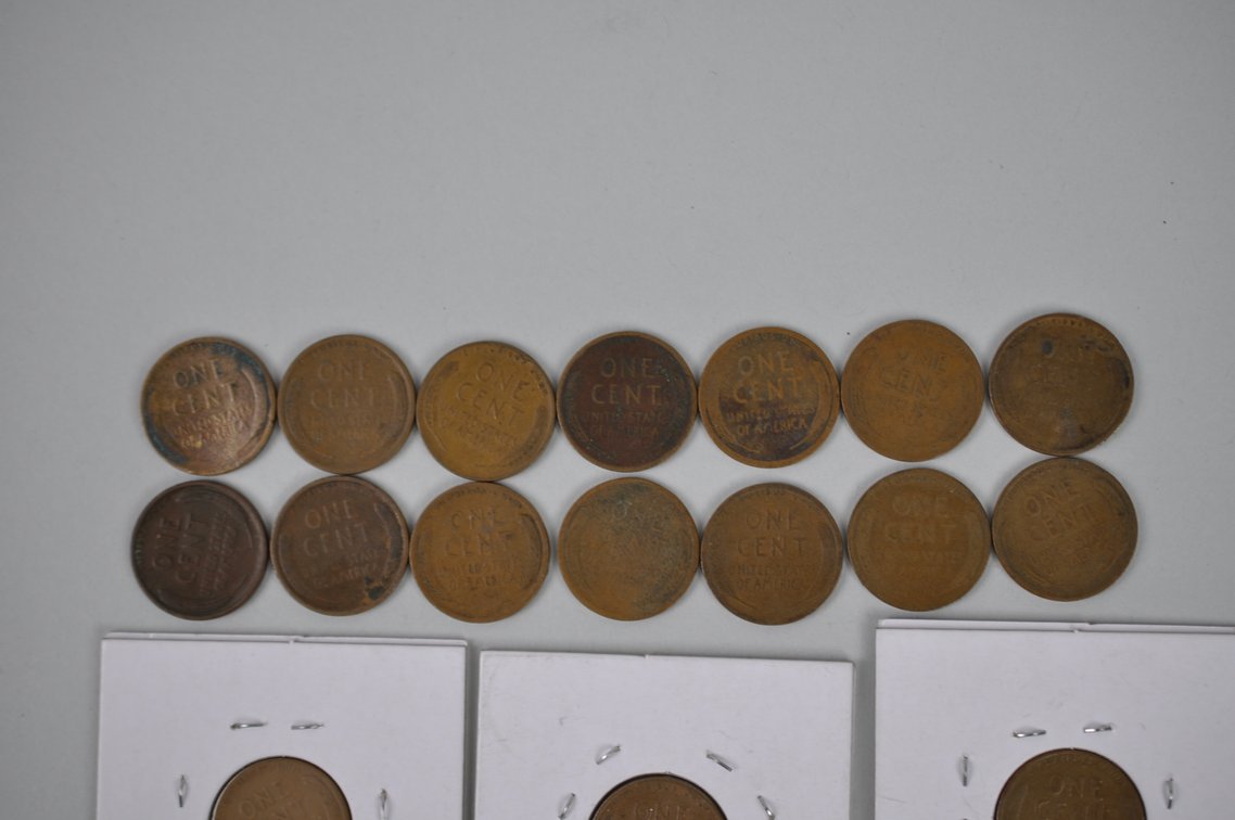 1909, 1914, 1946, 1954, 1956 Wheat and 1960 Lincoln Pennies, photo 11 of 16