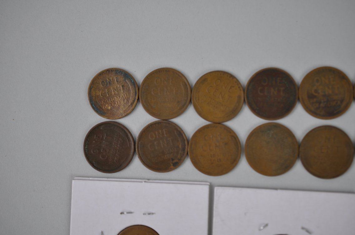 1909, 1914, 1946, 1954, 1956 Wheat and 1960 Lincoln Pennies, photo 12 of 16