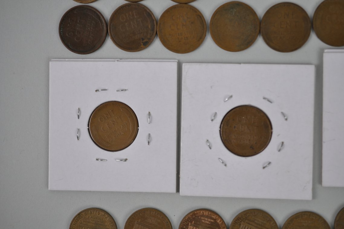 1909, 1914, 1946, 1954, 1956 Wheat and 1960 Lincoln Pennies, photo 13 of 16