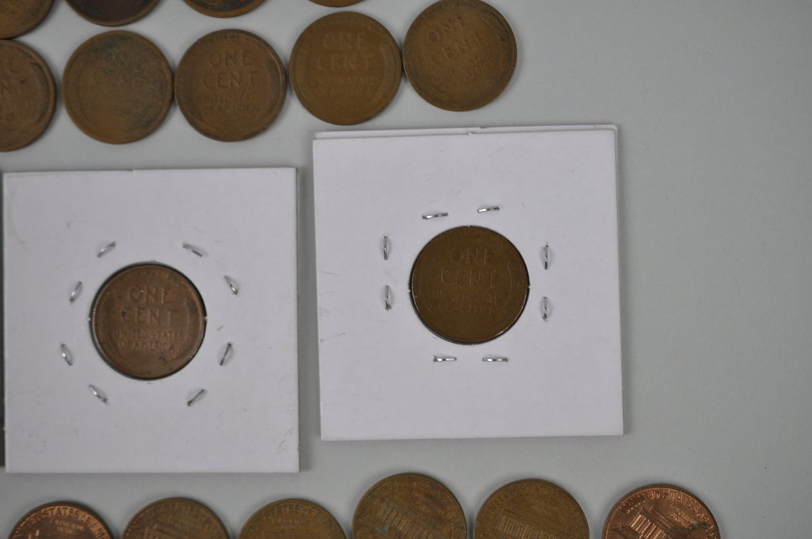 1909, 1914, 1946, 1954, 1956 Wheat and 1960 Lincoln Pennies, photo 14 of 16