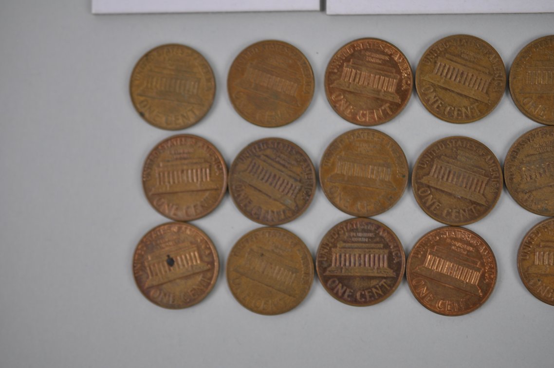 1909, 1914, 1946, 1954, 1956 Wheat and 1960 Lincoln Pennies, photo 15 of 16