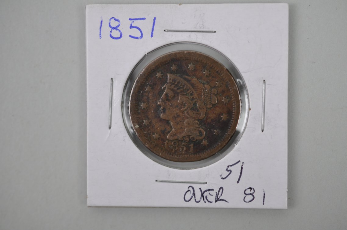 1851 Large Cent, photo 2 of 5