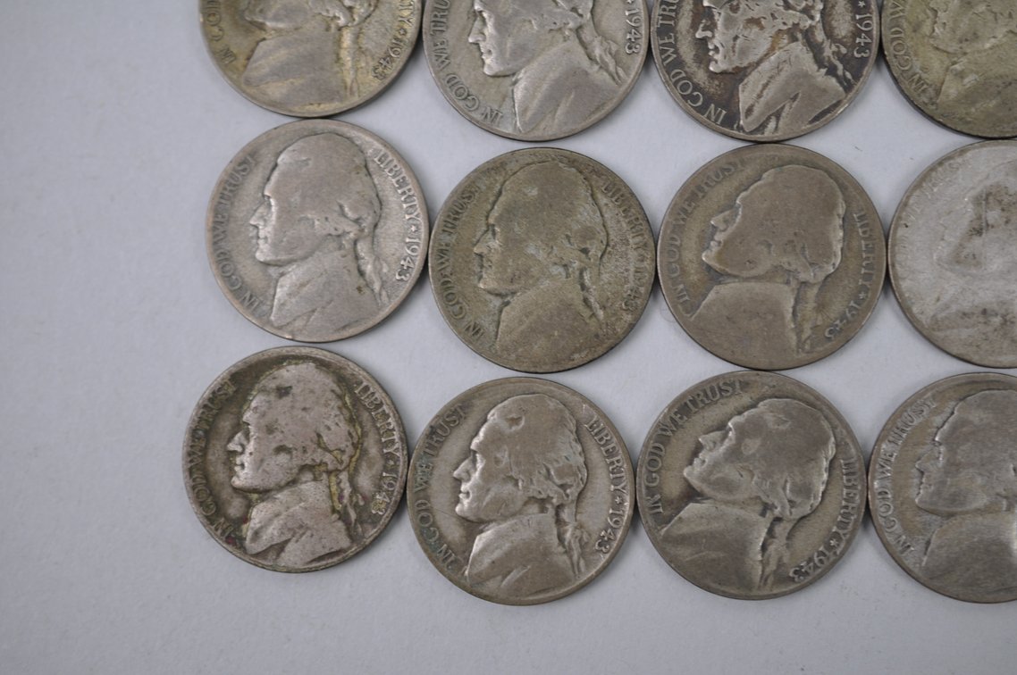 1943 Jefferson War Nickels Philadelphia, photo 4 of 10