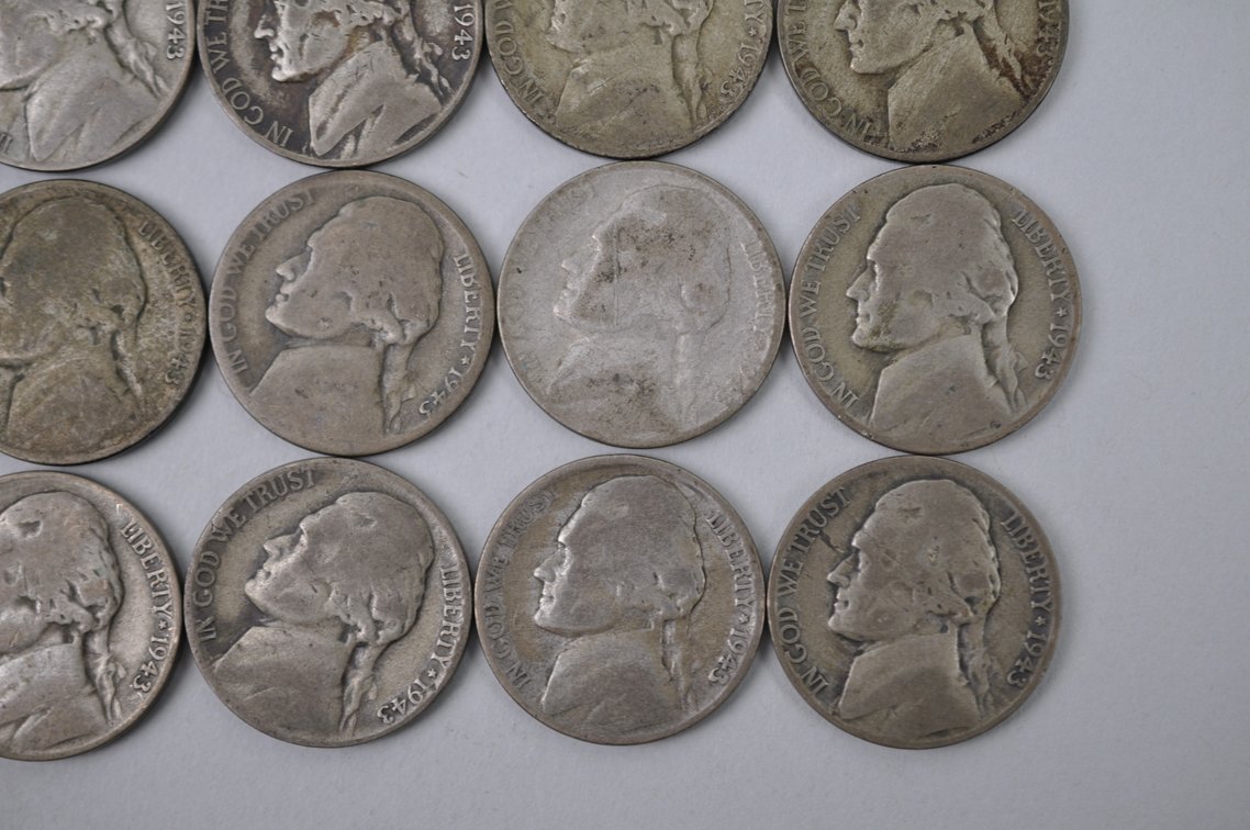 1943 Jefferson War Nickels Philadelphia, photo 5 of 10