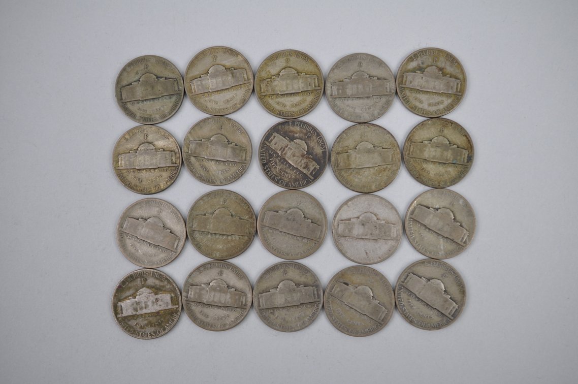 1943 Jefferson War Nickels Philadelphia, photo 6 of 10