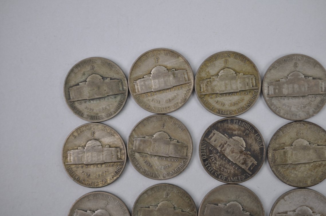 1943 Jefferson War Nickels Philadelphia, photo 7 of 10