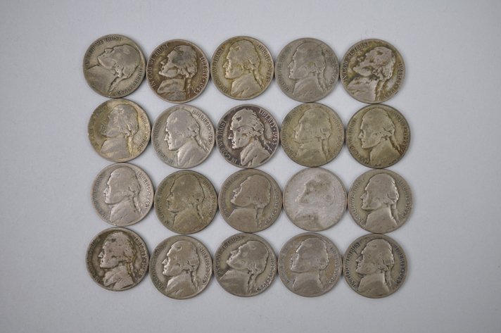 1943 Jefferson War Nickels Philadelphia