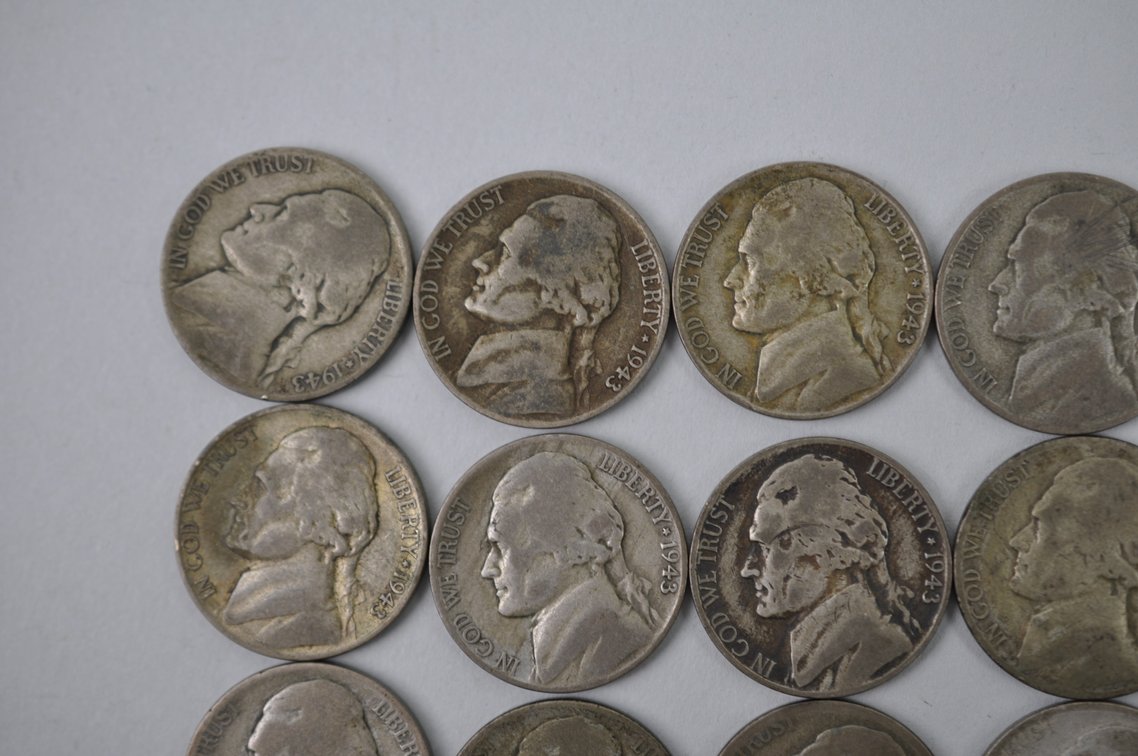 1943 Jefferson War Nickels Philadelphia, photo 2 of 10