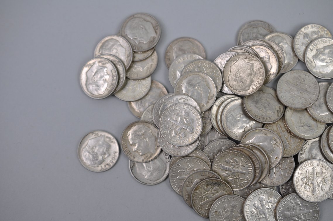 Mercury and Roosevelt Dimes, photo 2 of 11