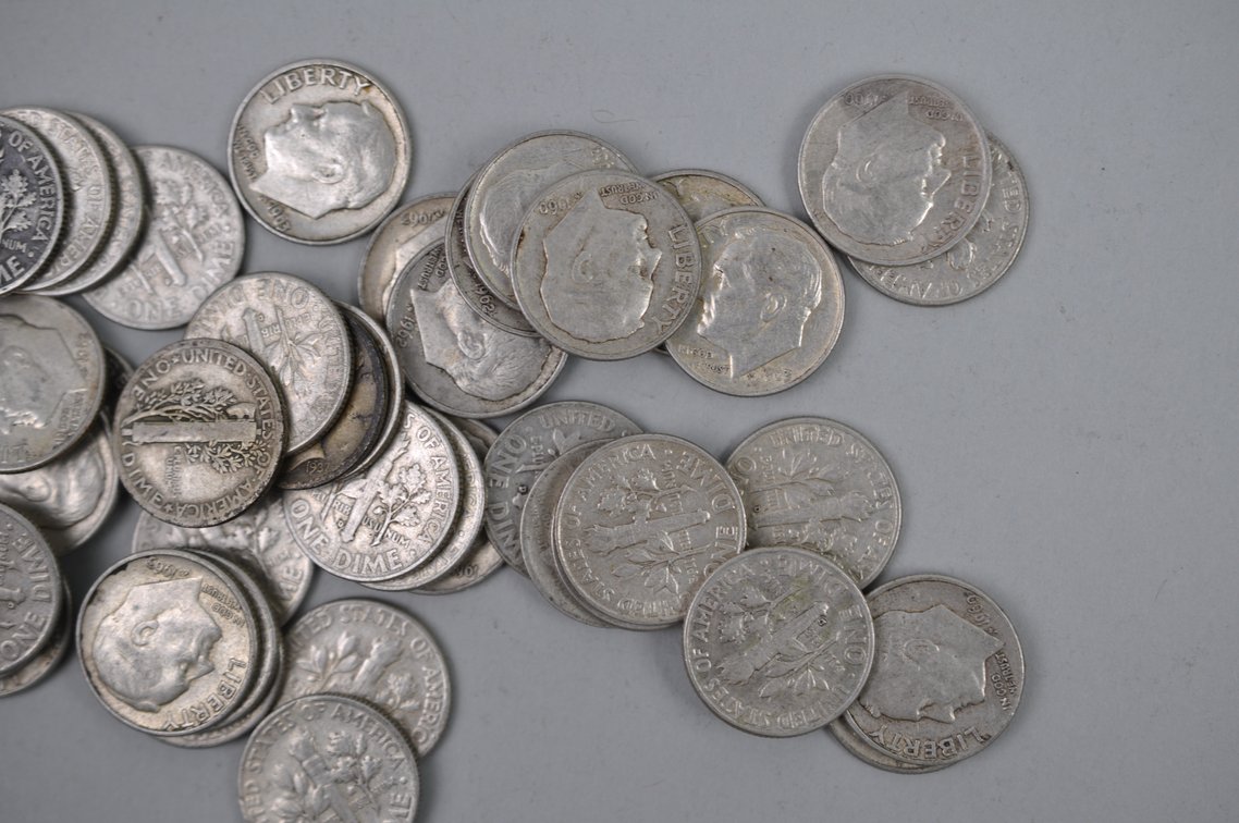 Mercury and Roosevelt Dimes, photo 11 of 11