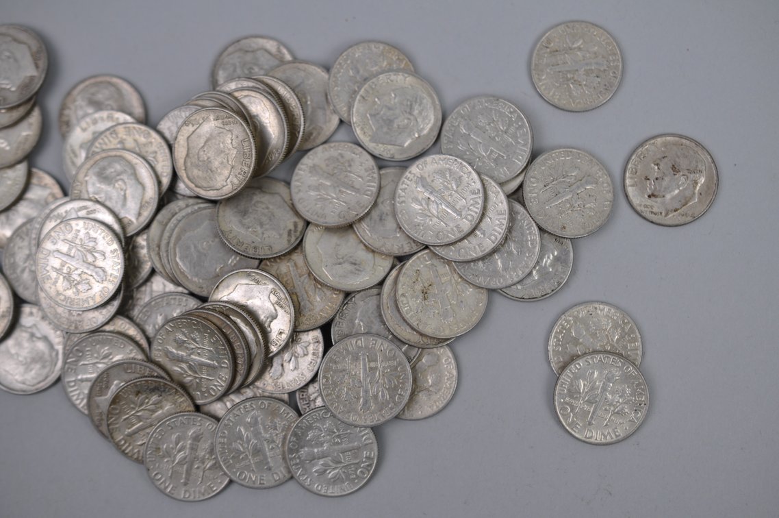 Mercury and Roosevelt Dimes, photo 4 of 11