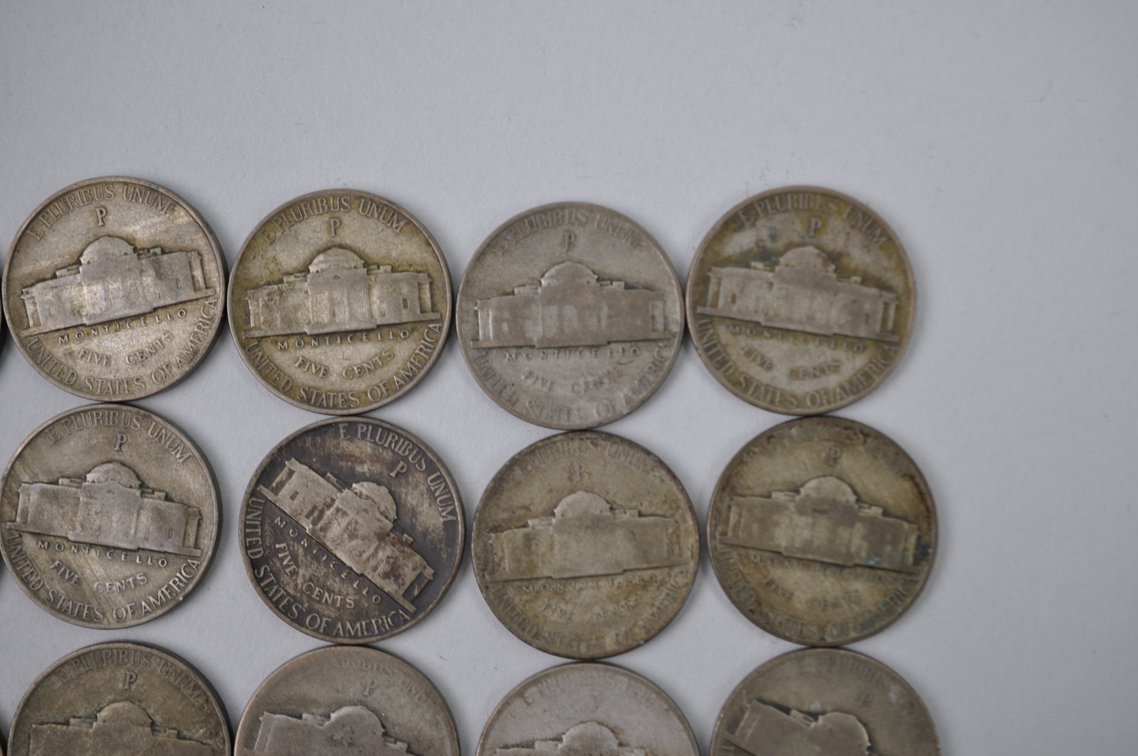 1943 Jefferson War Nickels Philadelphia, photo 8 of 10