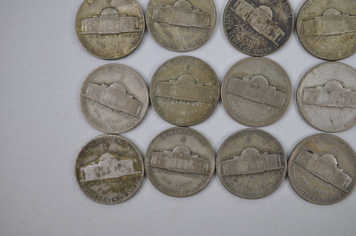 1943 Jefferson War Nickels Philadelphia, photo 9 of 10