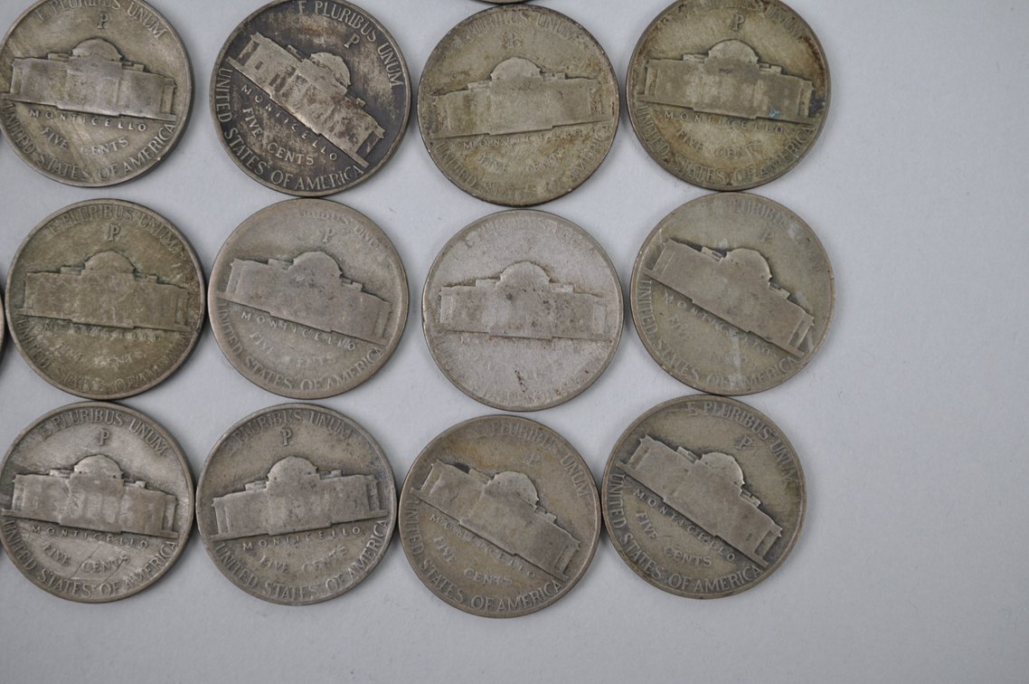 1943 Jefferson War Nickels Philadelphia, photo 10 of 10