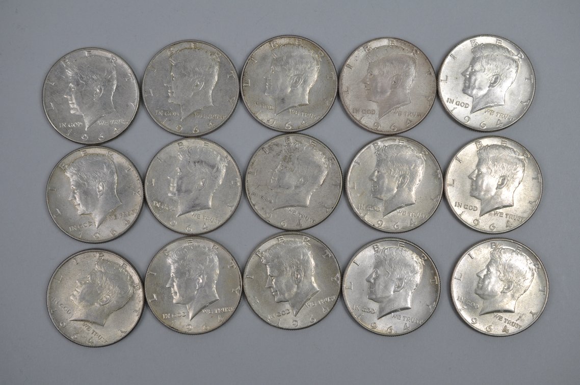 1964 Kennedy Half Dollars, photo 2 of 11