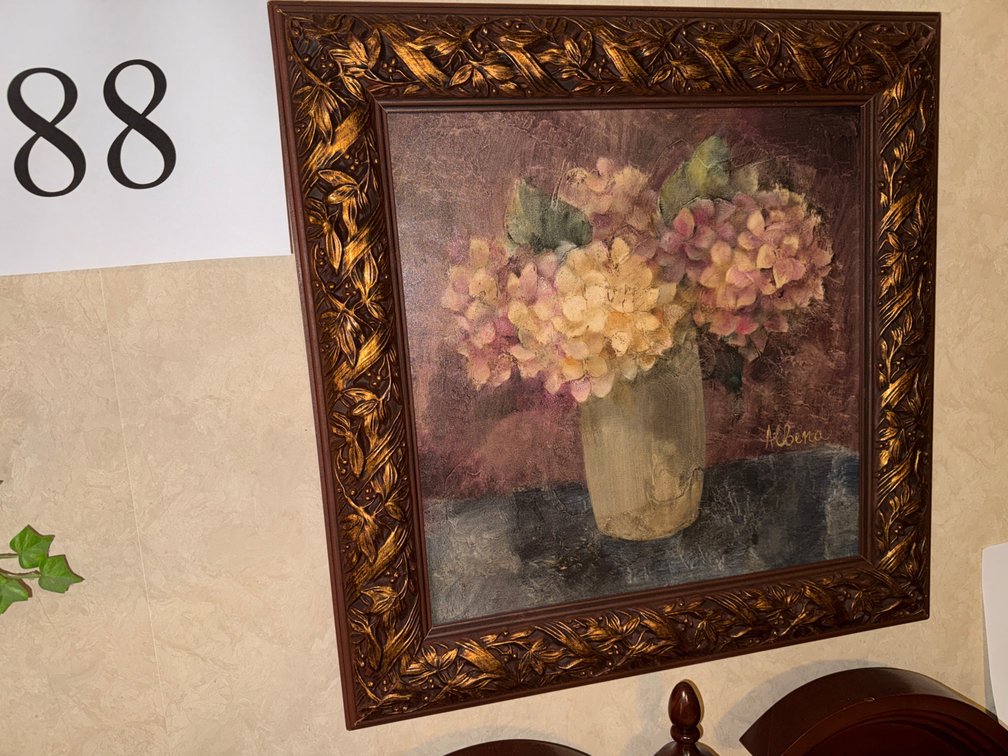 GILT FRAMED FLORA PAINTING BY ALBENA