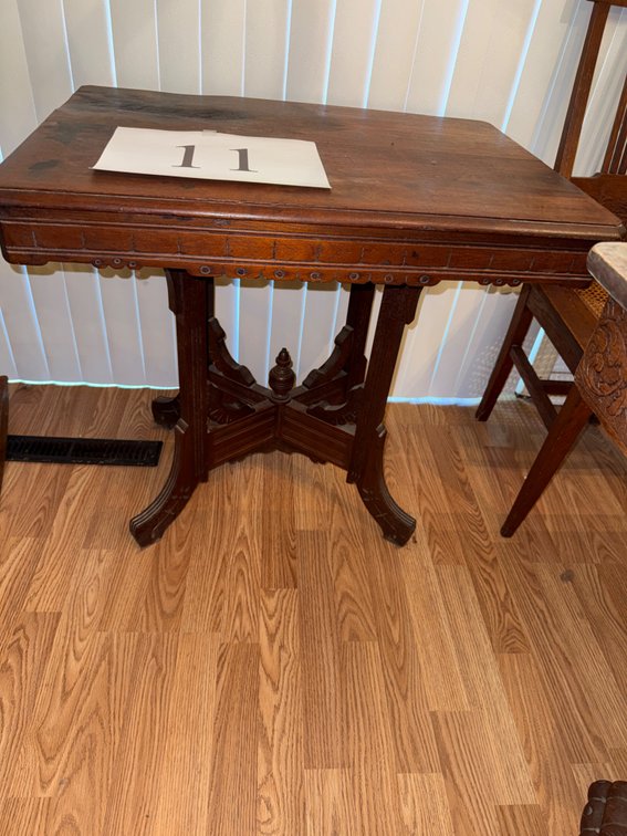 Victorian east lake walnut side table