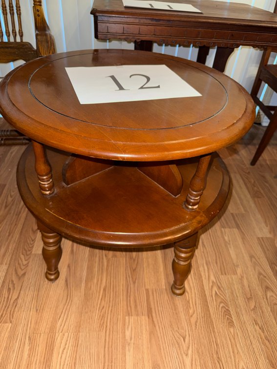 Drum style end table