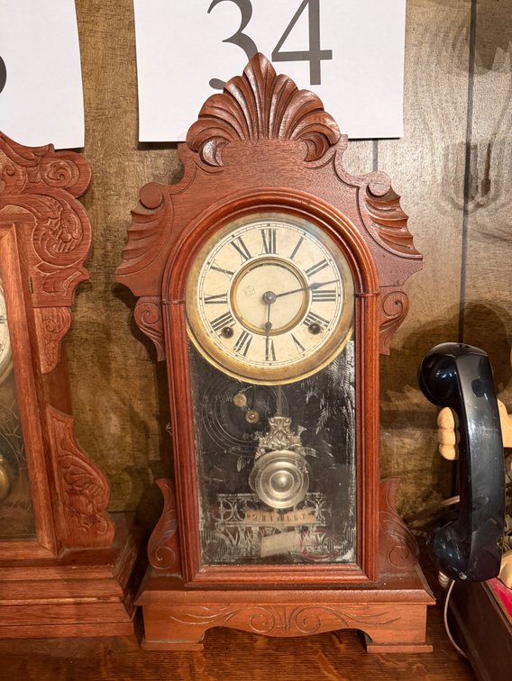 Antique time & strike ansonia mantle clock