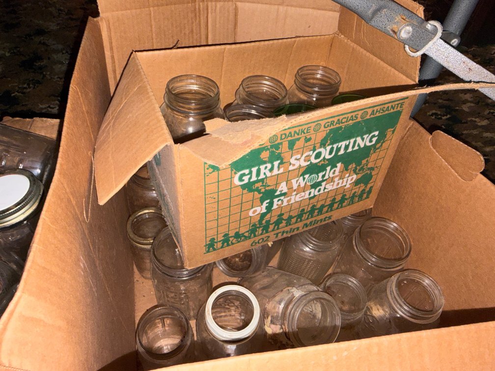 2 boxes of jars