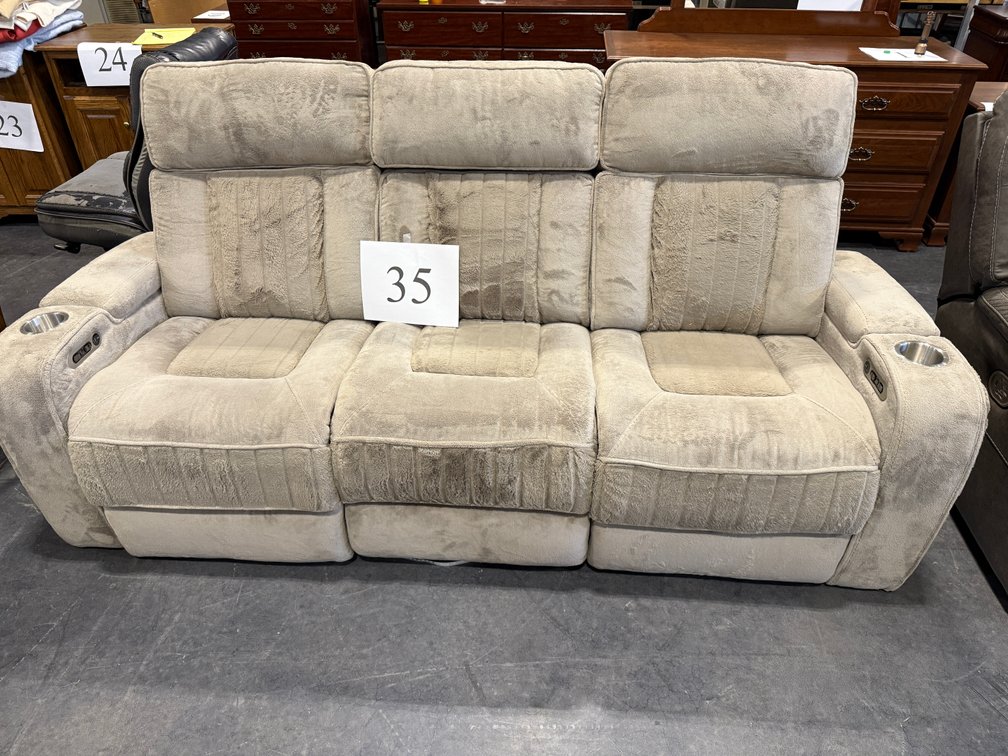 APPROX 85" POWER RECLINING SOFA WITH USB PORTS