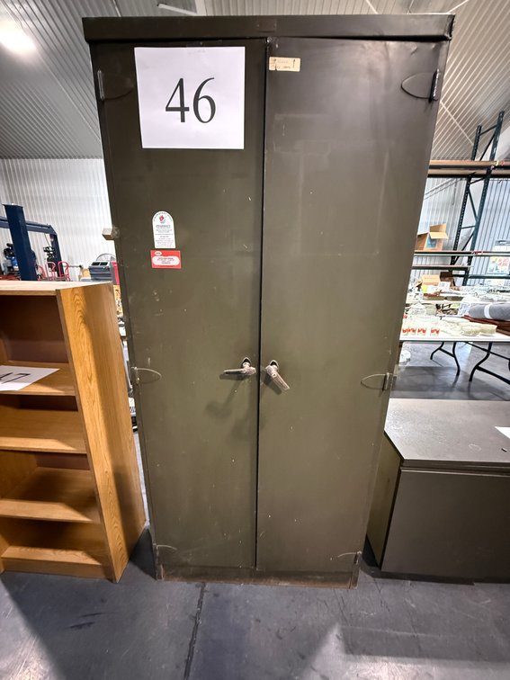 HEAVY DUTY ARMY GREEN METAL CABINET