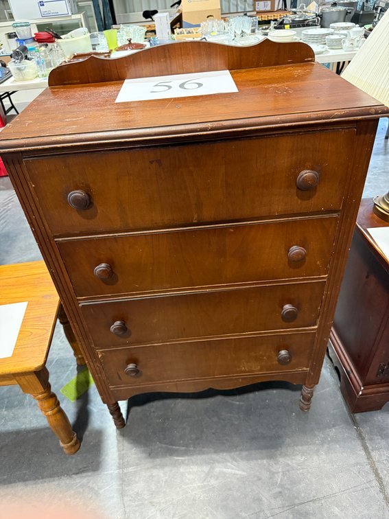 30S MAHOGANY 4 DRAWER CHEST OF DRAWERS